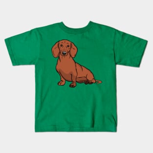 Red Dachshund Kids T-Shirt